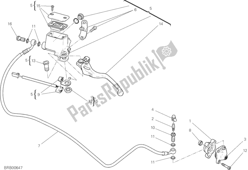 All parts for the Clutch Control of the Ducati Scrambler 1100 Special Thailand USA 2019